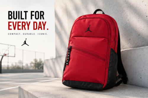 JORDAN Kids Jam Air Patrol Backpack in Red (49cm) AUTO-WIN 27/06
