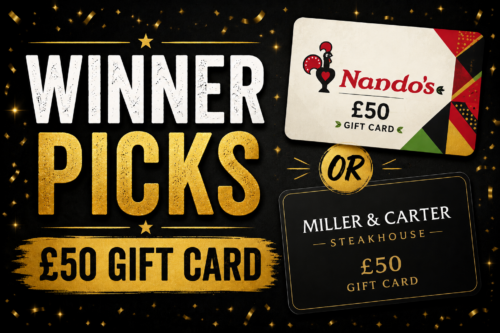 Winner Picks £50 Gift Card Nando's or Miller & Carter- AUTO WIN 04/07