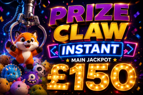 PRIZE CLAW INSTANT- MAIN JACKPOT £150 -AUTO WIN 09/06