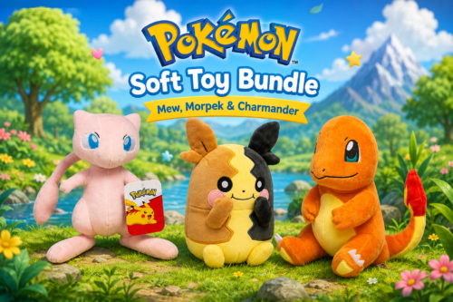 Pokemon Soft Toy Mew, Morpek & Charmander Bundle -AUTO WIN 25/06