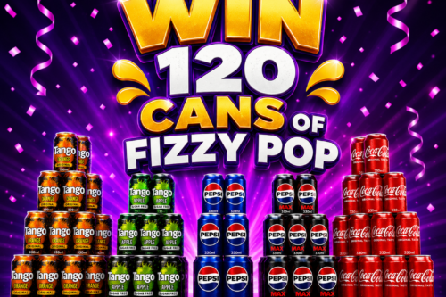120 CANS OF FIZZY POP AUTO-WIN 02/06