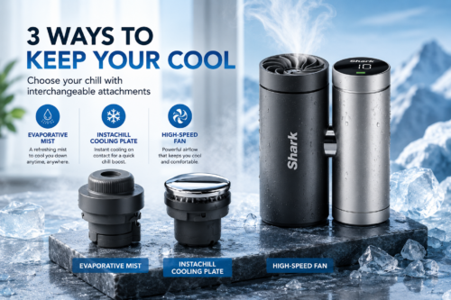 SHARK ChillPill FA022UK 3-in-1 Fan, Mist & InstaChill System - Carbon AUTO-WIN