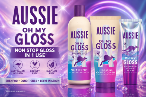 Aussie Oh My Gloss Shampoo & Conditioner Set + Leave in Serum Hair Treatment (300/200/160ml). Moisture & Shine Booster for Dull Hair, with Jojoba, Safflower & Macadamia Nut Oils. Vegan, Cruelty-Free AUTO-WIN 29/06
