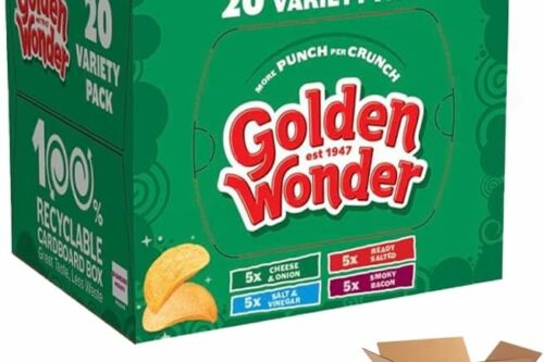 2 X Fully Flavoured 4 Unique Flavours. Includes 20 Individual Packs - A Delicious Variety in Every Box! For Snacking (Golden Wonder - Variety Box -25g x 20Pack-AUTO WIN 28/06