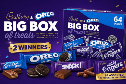 2 Winners Cadbury & OREO Big Box of Treats, 64 Assorted Chocolates and Snacks-AUTO WIN 13/06