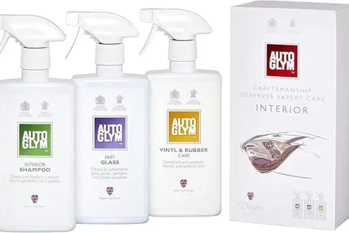 AUTOGLYM THE COLLECTION – PERFECT INTERIORS – THE IDEAL CAR CLEANING KIT THAT INCLUDES INTERIOR SHAMPOO, FAST GLASS, AND VINYL & RUBBER CARE-AUTO WIN 14/06