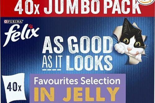 FELIX As Good As it Looks Favourites Selection in Jelly Wet Cat Food 40x85g AUTO-WIN 14/06