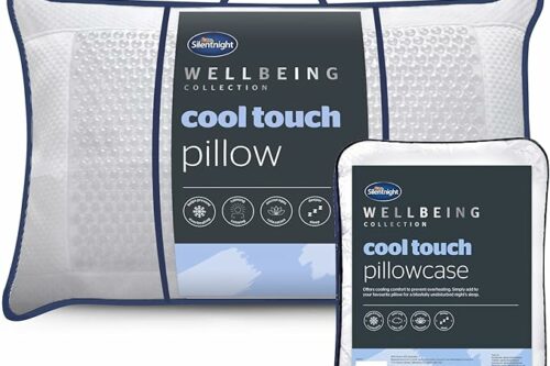Silentnight Cool Touch Pillow and Pillowcase - Cooling Pillow for Sleeping Cold Pillows Cool Gel Pillow Pad for Night Sweats Wellbeing Collection Cooling Pads-AUTO WIN 09/06