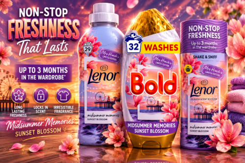 Bold & Lenor Laundry Bundle 3-Piece Bundle Set – Midsummer Memories Sunset Blossom – 32 Wash Liquid Gel Detergent, 29 Wash Fabric Conditioner & 155g Scent Booster – Long Lasting Fresh Fragrance AUTO-WIN 29/06