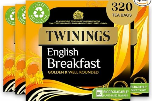 Twinings English Breakfast Tea, 4 x 80 Biodegradable Plant-Based Tea Bags-AUTO WIN