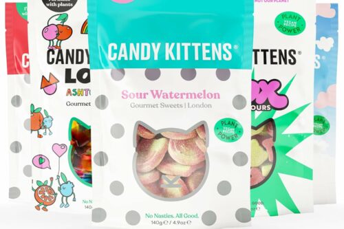 Candy Kittens Vegan Sweets DISCOVERY Selection (5 x 140g) – Vegan Chewy Sweets Bundle, Wild Strawberry, Sour Watermelon, Shox, Wanderlust & LOVES – Ideal Vegetarian Treats & Gifts AUTO-WIN 14/06