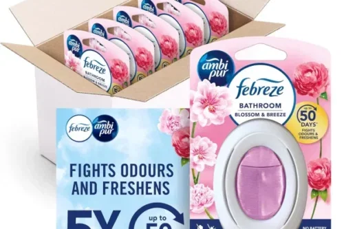 Febreze Bathroom Air Freshener, Odour Fighter, Blossom & Breeze x 5-AUTO WIN 13/06