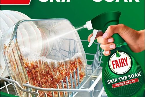 Fairy Skip the Soak Dish Power Spray Refills, Lemon, 8x650ml, Degreaser Spray for Dishes & Kitchen Surfaces 11/06