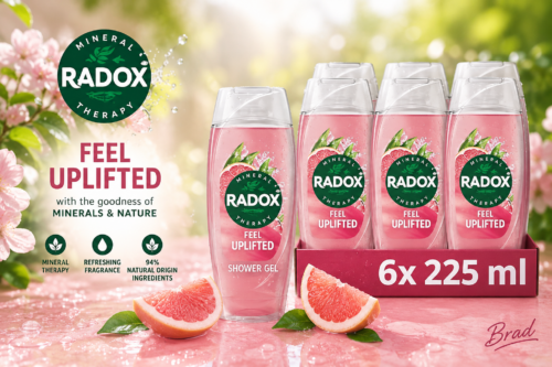 3 X WINNERS-RADOX MINERAL THERAPY FEEL UPLIFTED SHOWER GEL WITH GRAPEFRUIT & GINGER SCENT – 225 ML (PACK OF 6)-AUTO WIN 06/06