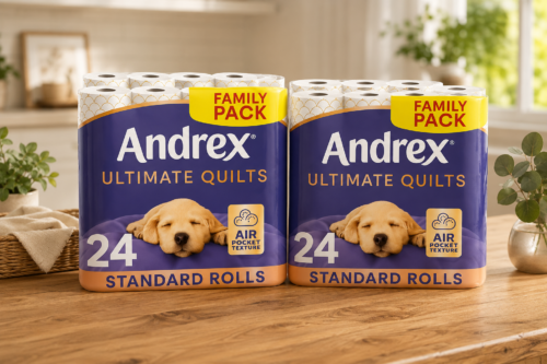 Andrex Ultimate Quilt Toilet Roll - 24x2 Toilet Rolls, 3-Ply, Bulk Buy, Soft, Thick Sheets, FSC Certified AUTO-WIN 24/06