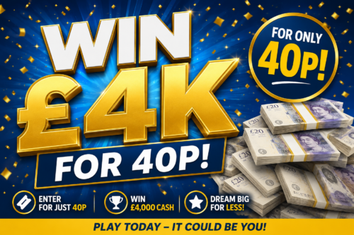 WIN £4K FOR 40P! 14/06