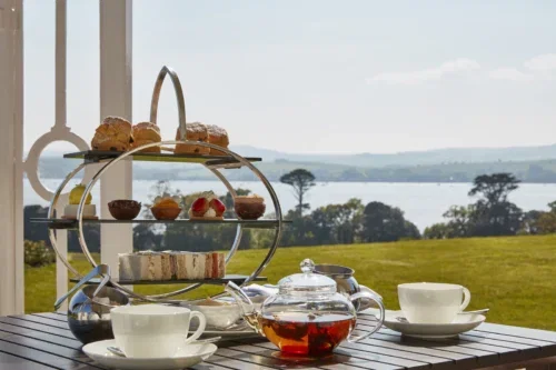Champagne AFTERNOON TEA FOR 2 AT LYMPSTONE MANOR-AUTO WIN 17/06