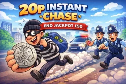 20P INSTANT CHASE- END JACKPOT £50-AUTO WIN 18/06