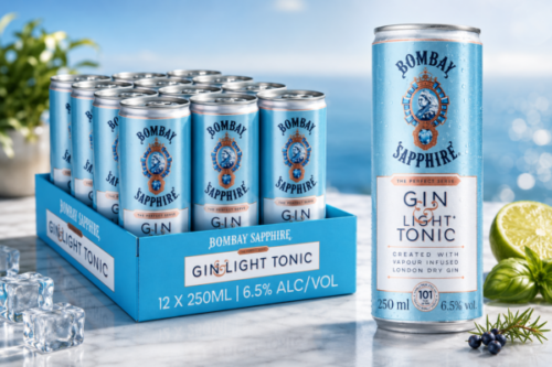 Bombay Sapphire Gin and Light Tonic Ready to Drink Cocktail Cans, (Pack of 12)-AUTO WIN 22/06