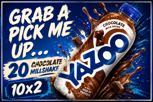 YAZOO Chocolate Milkshake Milk Drink, High in Protein & Calcium, 400 ml (Pack of 10x2) AUTO-WIN 26/06