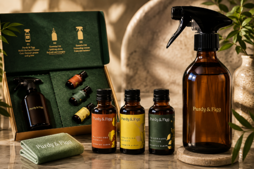 Purdy & Figg | Counter Clean Mixed Starter Kit | All Natural Gentle Non Toxic Organic Essential Oils Multipurpose Cleaner | Citrus Floral Vetiver | Home Kitchen Countertop AUTO-WIN 28/06