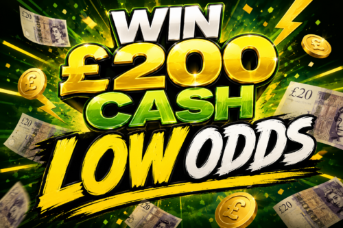 WIN £200 CASH- LOW ODDS AUTO WIN 07/07