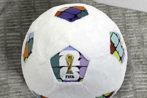 FIFA World Cup Decorative Multi Coloured Football Cushion, 40 x 40 cm-AUTO WIN 10/06
