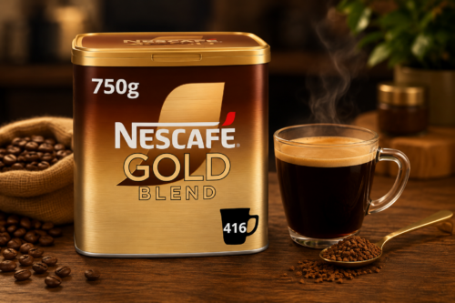 DOUWE EGBERTS PURE GOLD INSTANT COFFEE – 1 X 750G TIN AUTO-WIN 27/06