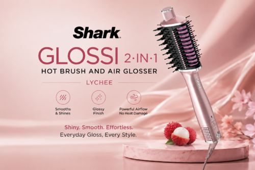 Shark Glossi 2-in-1 Hot Brush and Air Glosser - Lychee-AUTO WIN 13/06