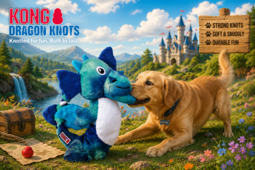 KONG – DRAGON KNOTS – INTERNAL KNOTTED ROPES AND MINIMAL STUFFING FOR LESS MESS – FOR MEDIUM/LARGE DOGS-AUTO WIN 06/06