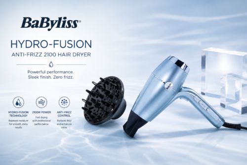 BaByliss Hydro-Fusion Anti-Frizz 2100 Hair Dryer, Blue-AUTO WIN 11/06
