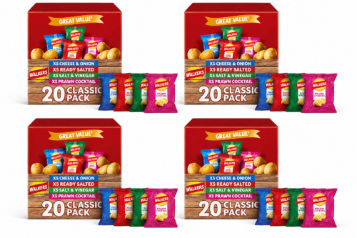 Walkers Classic Variety Multipack Crisps Box 20x25g (Pack of 4) AUTO-WIN 11/06