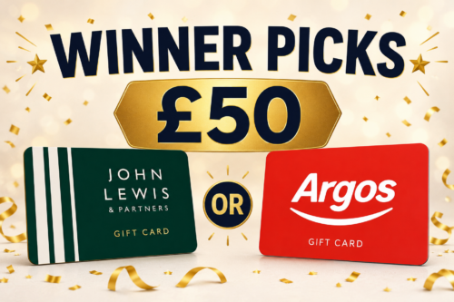 Winner Picks £50 John Lewis OR Argos Gift Card -AUTO WIN 13/07