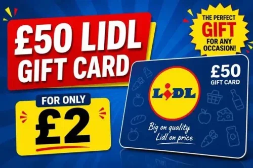 £50 LIDL GIFT CARD -AUTO WIN 13/08