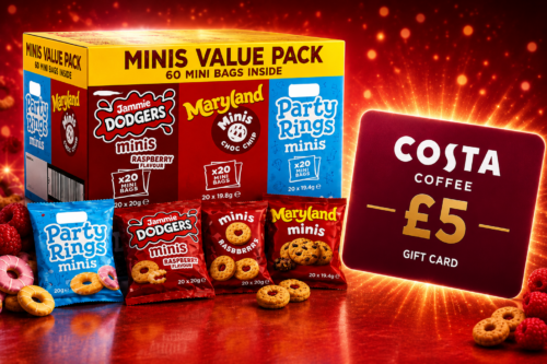 DAILY COFFEE DASH! FOX MINI BISCUIT VARIETY PACK 60 COUNT – JAMMIE DODGERS, MARYLAND COOKIES & PARTY RINGS MINIS – INDIVIDUALLY WRAPPED BISCUIT SNACK PACKS FOR LUNCHBOXES AUTO-WIN 10/07