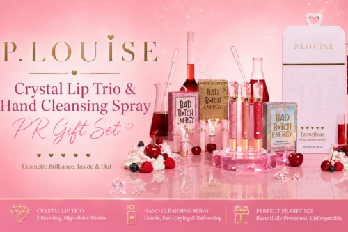 P LOUISE Crystal Lip Trio & Hand Cleansing Spray PR Gift Set-AUTO WIN 30/08