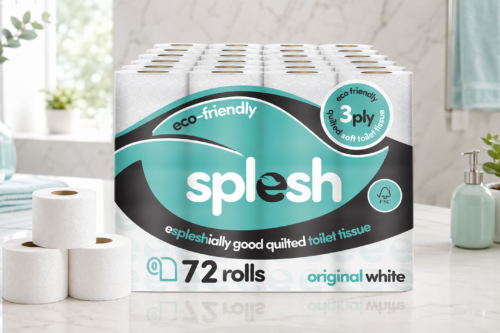 SPLESH BY CUSHEEN 3-PLY TOILET ROLL – UNSCENTED (72 PACK) SOFT, QUILTED BULK TOILET ROLLS, TOILET TISSUE AND LOO ROLLS – ECO-FRIENDLY TOILET PAPER SUSTAINABLY CRAFTED IN THE UK AUTO-WIN 22/07