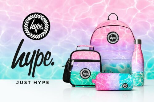 Hype Girls Pink/Turquoise Pastel Pool Backpack, Lunch Bag, Pencil Case & Bottle Bundle-AUTO WIN 29/07
