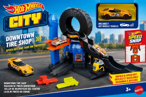 Hot Wheels City Downtown Tire Shop Playset -AUTO WIN 03/08