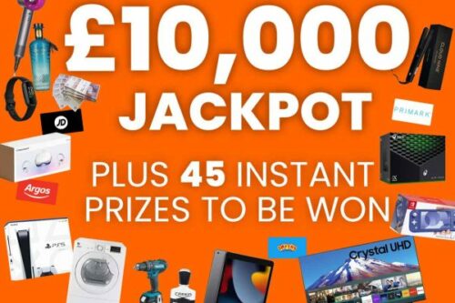 WIN £10,000 JACKPOT PLUS 45 MEGA INSTANT WINS UP FOR GRABS- 12/07