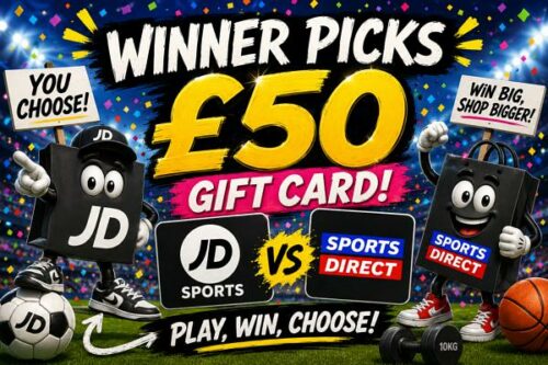 Winner Picks £50 Gift Card JD Sports or Sports Direct-AUTO WIN 04/08