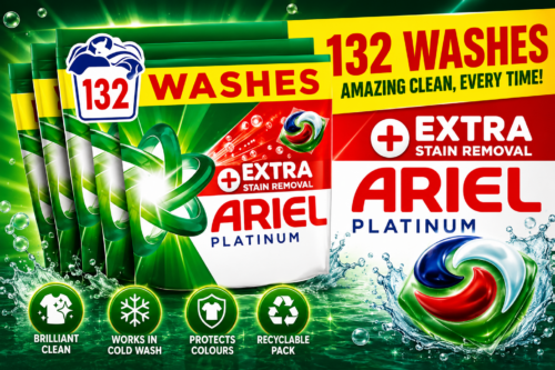 Ariel Platinum Washing Pods Extra Stain Removal (44ctx3) 132ct AUTO-WIN 29/07