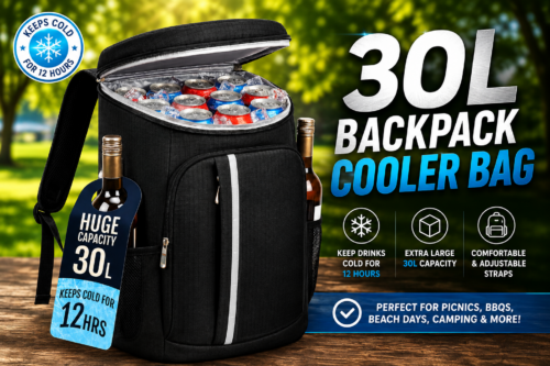 Tydi Cooler Backpack Insulated – 30L Cool Bag Rucksack Backpack Cooler – Cool Bag Back Pack for Picnic, Camping, Hiking – Black AUTO-WIN 15/07