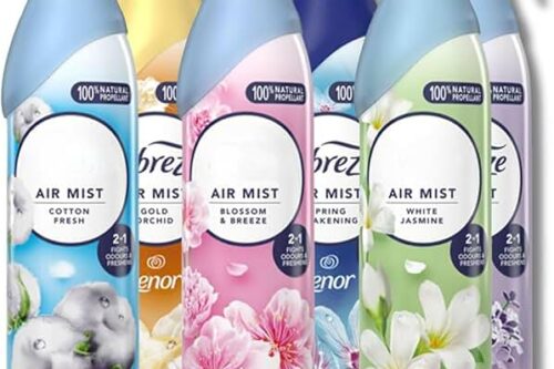 AIR MIST AIR FRESHENER SPRAY BUNDLE – 6 X FEBREZE MIXED SCENTS AUTO-WIN 24/07