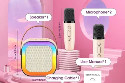 MINI KARAOKE MACHINE 2 MICROPHONES -AUTO WIN 05/08