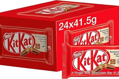 Kit Kat Chocolate Bars | 4 Fingers | 24 Packs of 41.5 g-AUTO WIN 19/07