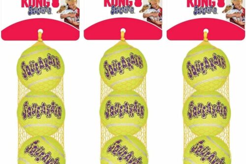 KONG Squeakair Dog Toy Tennis Ball - Medium, x 9-AUTO WIN 03/08