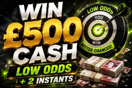 WIN £500 CASH-LOW ODDS + 2 INSTANTS- AUTO WIN 23/07