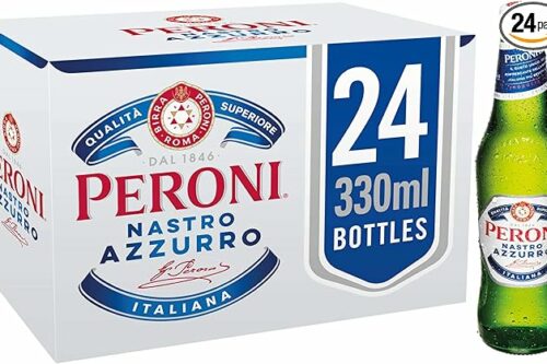PERONI NASTRO AZZURRO ITALIAN LAGER, 24 X 330ML, 5% ABV, BREWED IN ITALY, PREMIUM LAGER-AUTO WIN 26/07