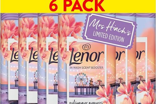 Lenor Scent Boosters, 6 x 155g, Sunset Blossom, Part of Mrs Hinch’s Midsummer Memories Limited Edition AUTO-WIN 07/08
